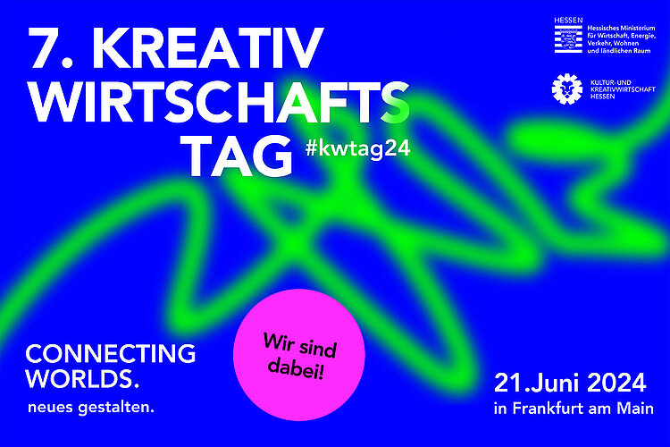 Illustration 7. Kreativwirtschaftstag #kwtag24 Connecting Worlds. neues gestalten. 21. Juni 2024 in Frankfurt am Main